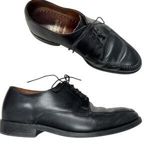 Allen Edmonds Black Leather Oxford Loafers Mens 9.5 Dress Shoes Lace Up Formal